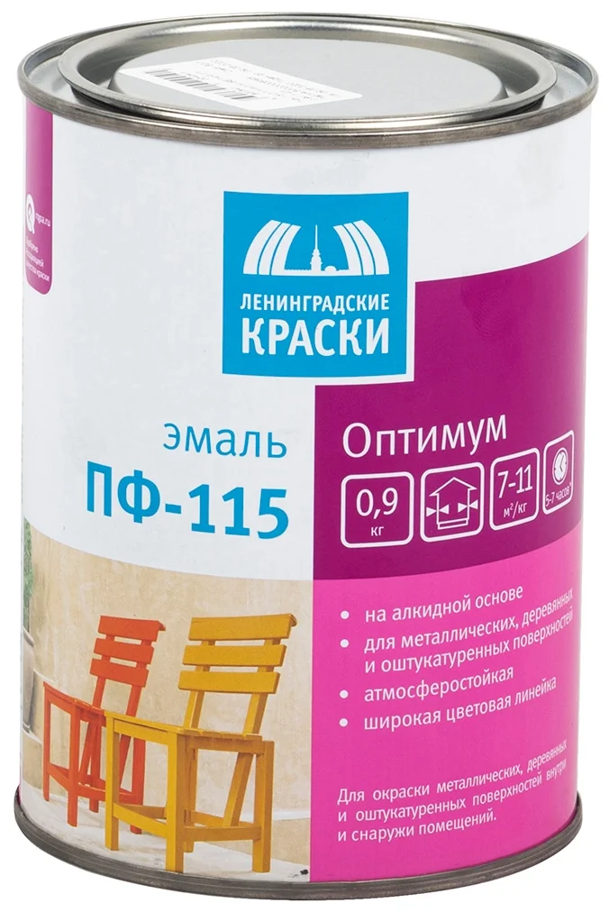 Эмаль Оптимум ПФ-115 зеленая 0,9кг 